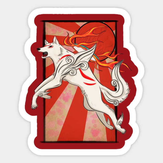 Amaterasu Sticker by Sarady